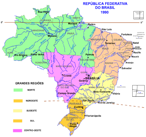 A Organização Político-Administrativa e a Divisão Regional do Brasil