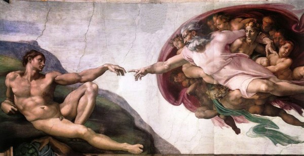 A Criação do homem, obra de Michelangelo.